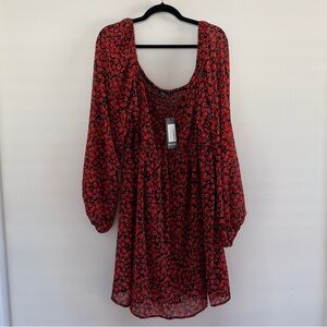 🌹 Nasty Gal Plus Floral Mini Dress – US Size 18, New With Tags 🌹